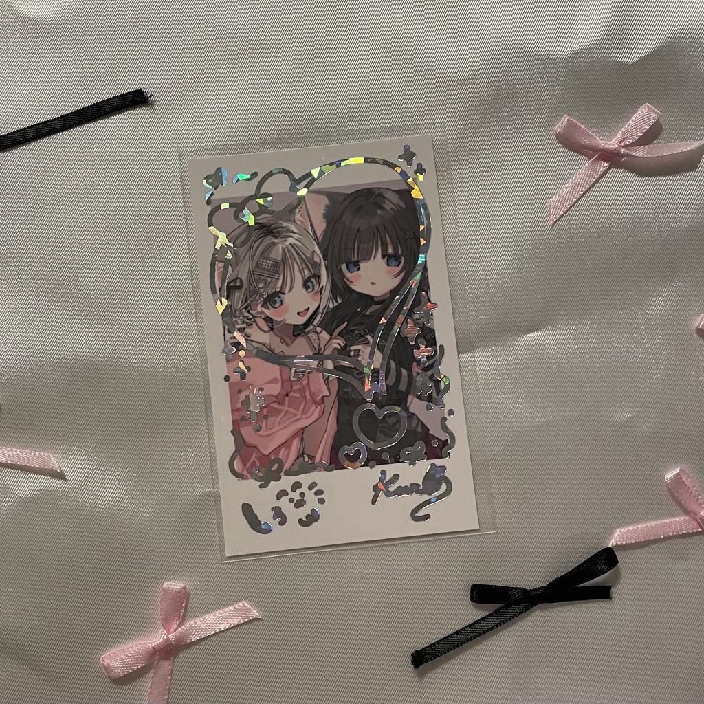 【コミティア152新作】しろくろ箔押しチェキカード