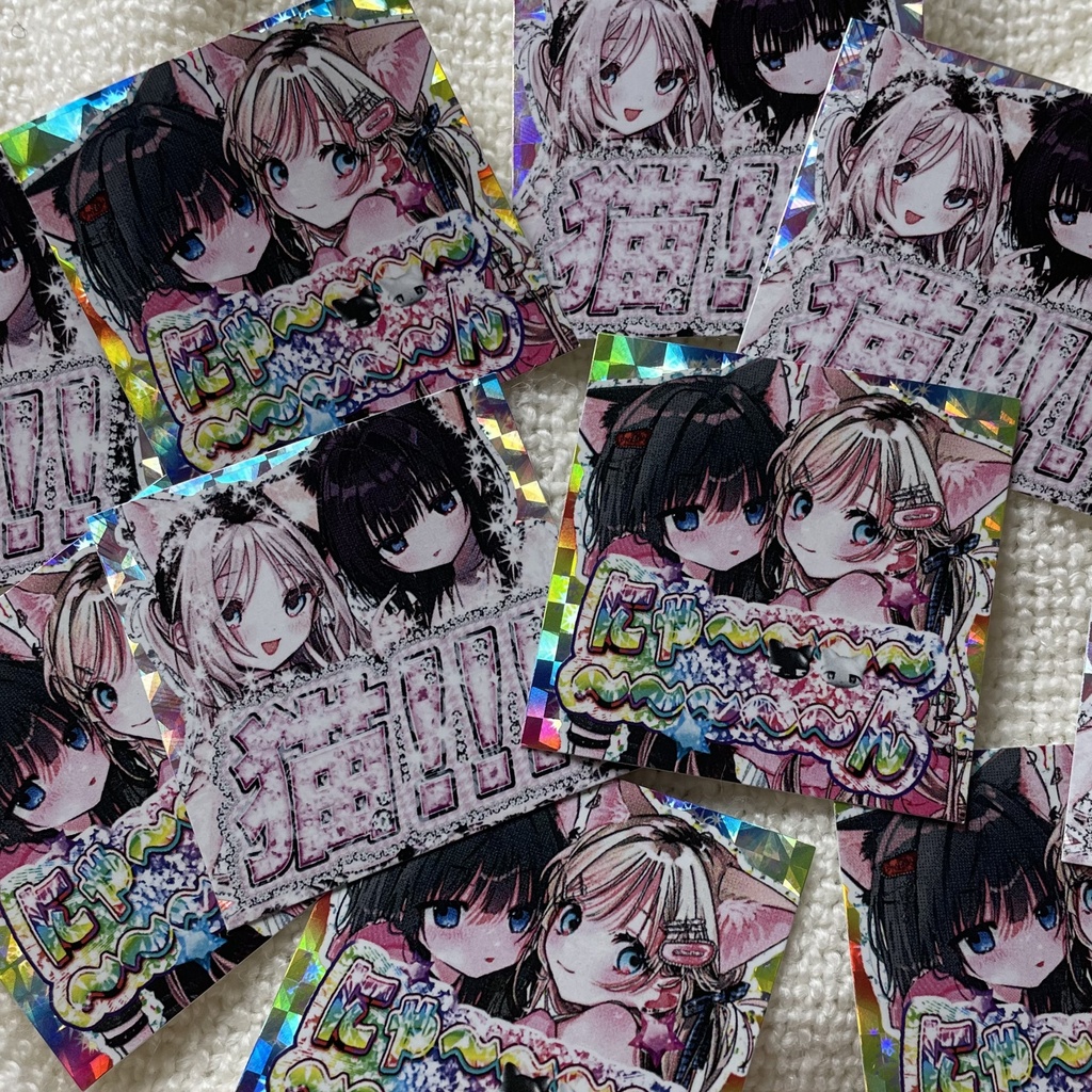 コミティア156新作　しろくろ某お菓子風シール2枚セット