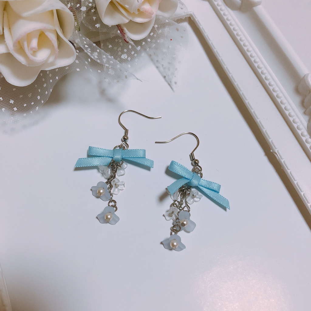 a3! 各組モチーフゆらゆらお花ピアス(イヤリング)