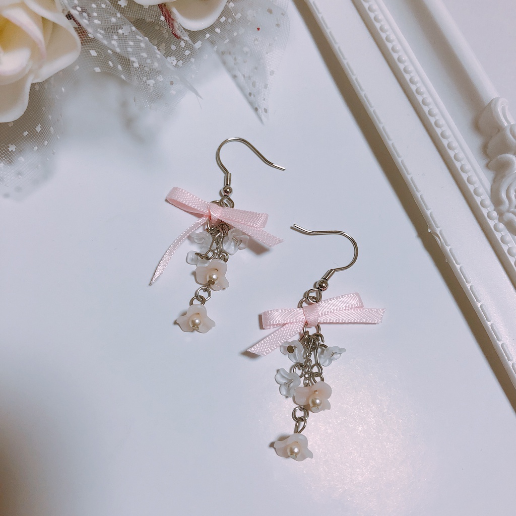 a3! 各組モチーフゆらゆらお花ピアス(イヤリング)