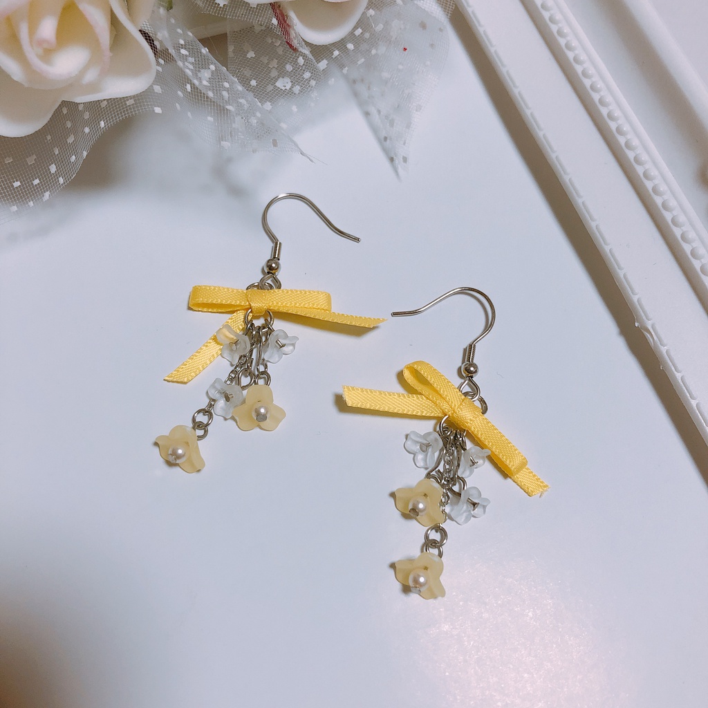 a3! 各組モチーフゆらゆらお花ピアス(イヤリング)