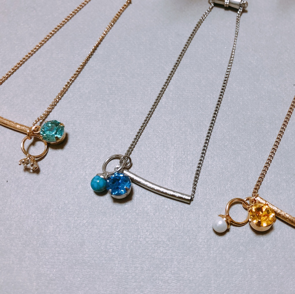 A3! 誕生石リングとスワロフスキーのブレスレット