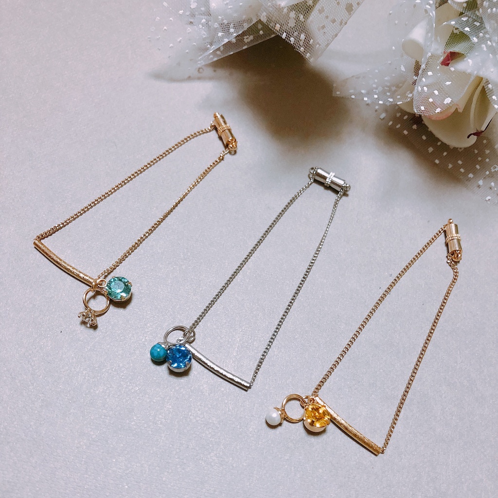 A3! 誕生石リングとスワロフスキーのブレスレット