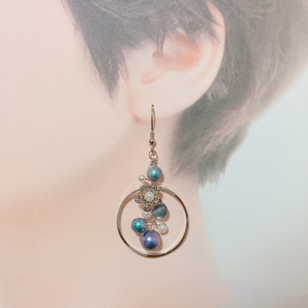 各組モチーフ しゃぼん玉ピアス(イヤリング)