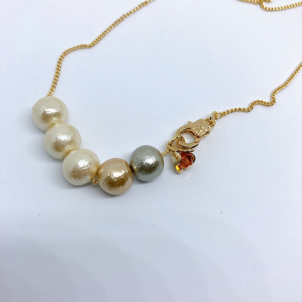 コットンパールネックレス(摂兵)