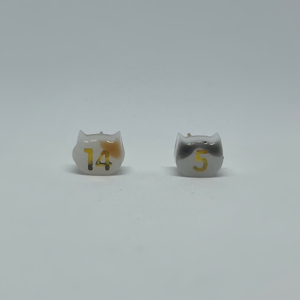 (SD湘北)ねこちゃん背番号ピアス・イヤリング