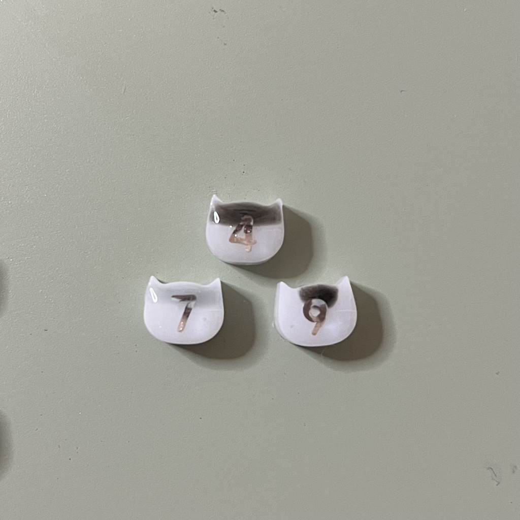 (SD山王など)ねこちゃん背番号ピアス