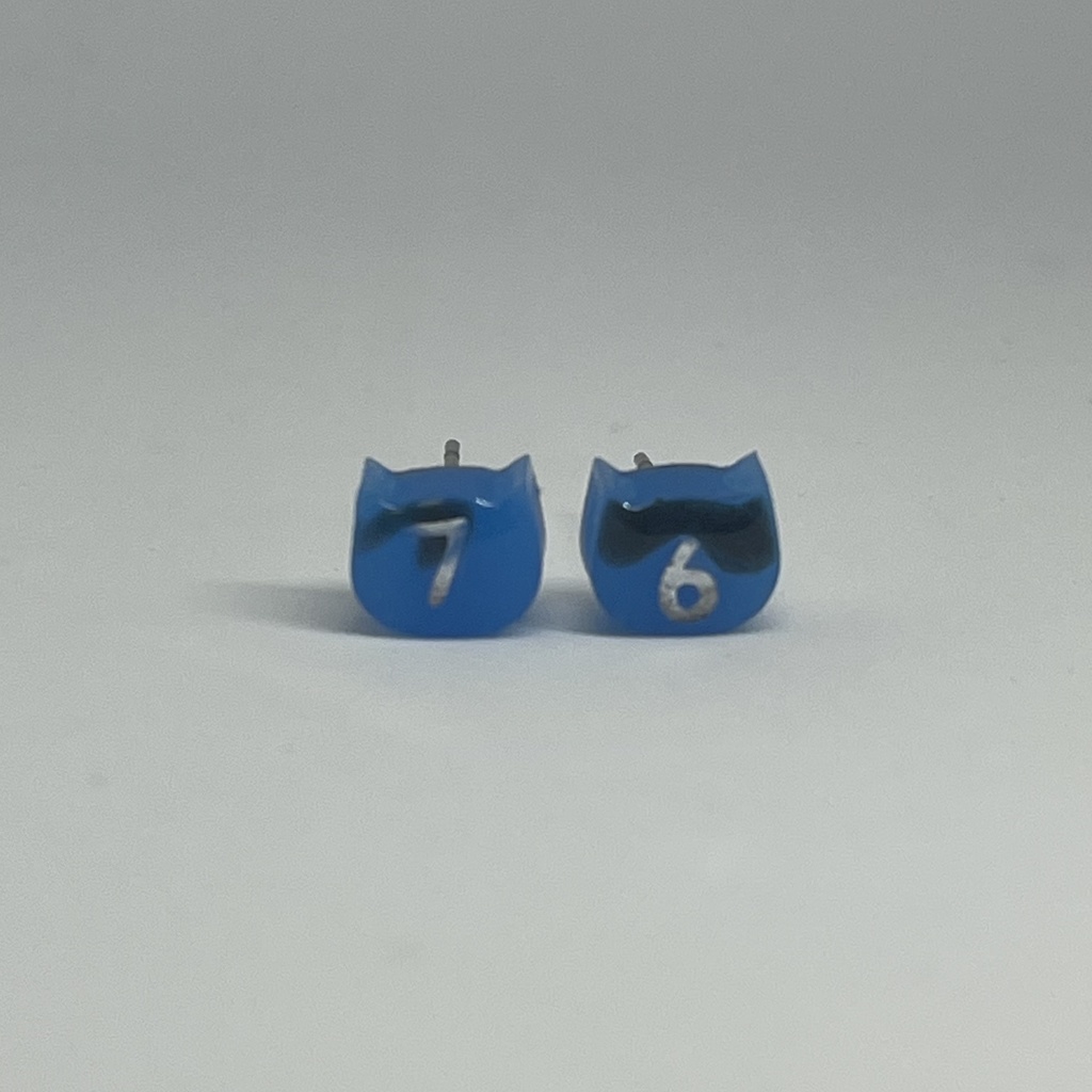 (SD山王など)ねこちゃん背番号ピアス