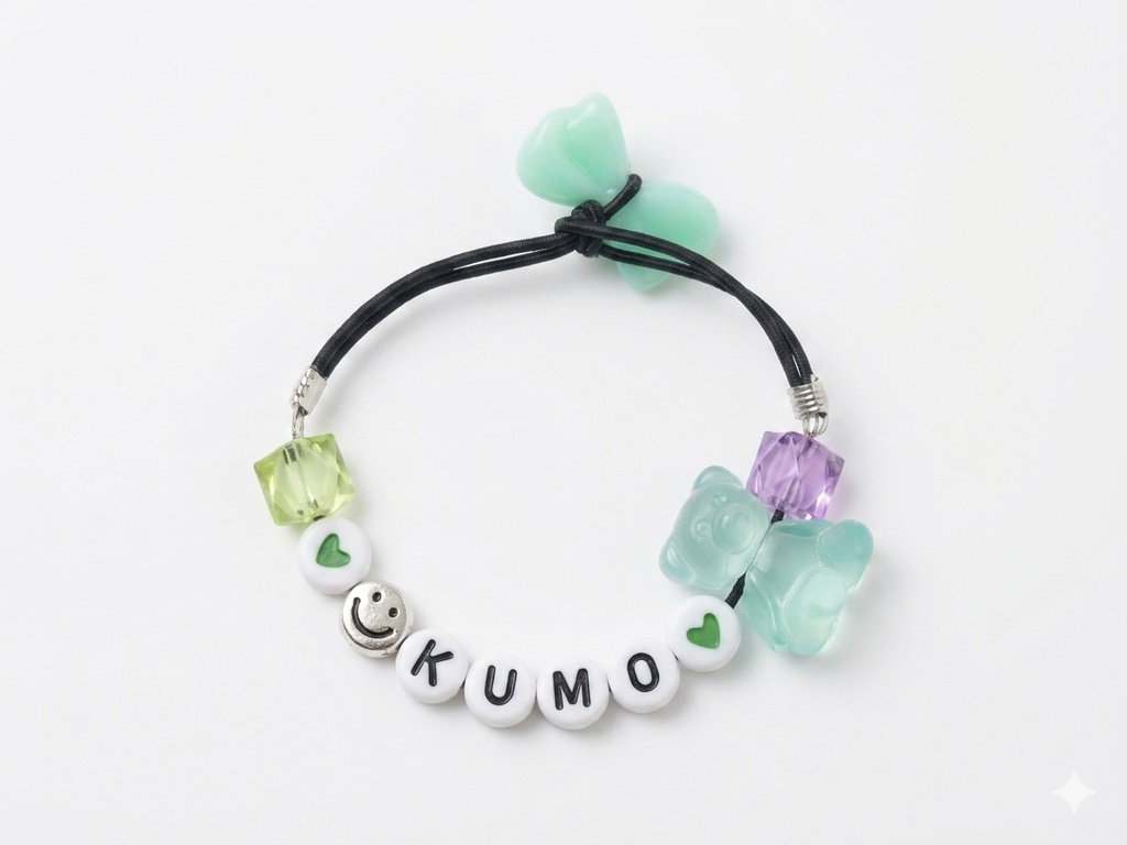 🌈🕒MECHATU-Aイメージ ぬい用お名前コード(くまちゃんポシェット風)