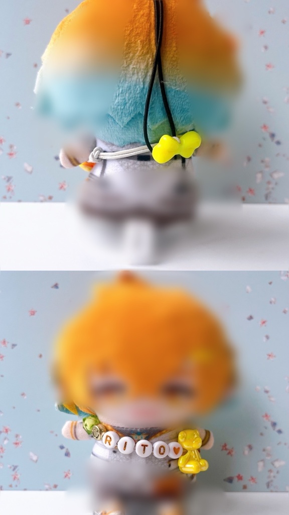 🌈🕒MECHATU-Aイメージ ぬい用お名前コード(くまちゃんポシェット風)