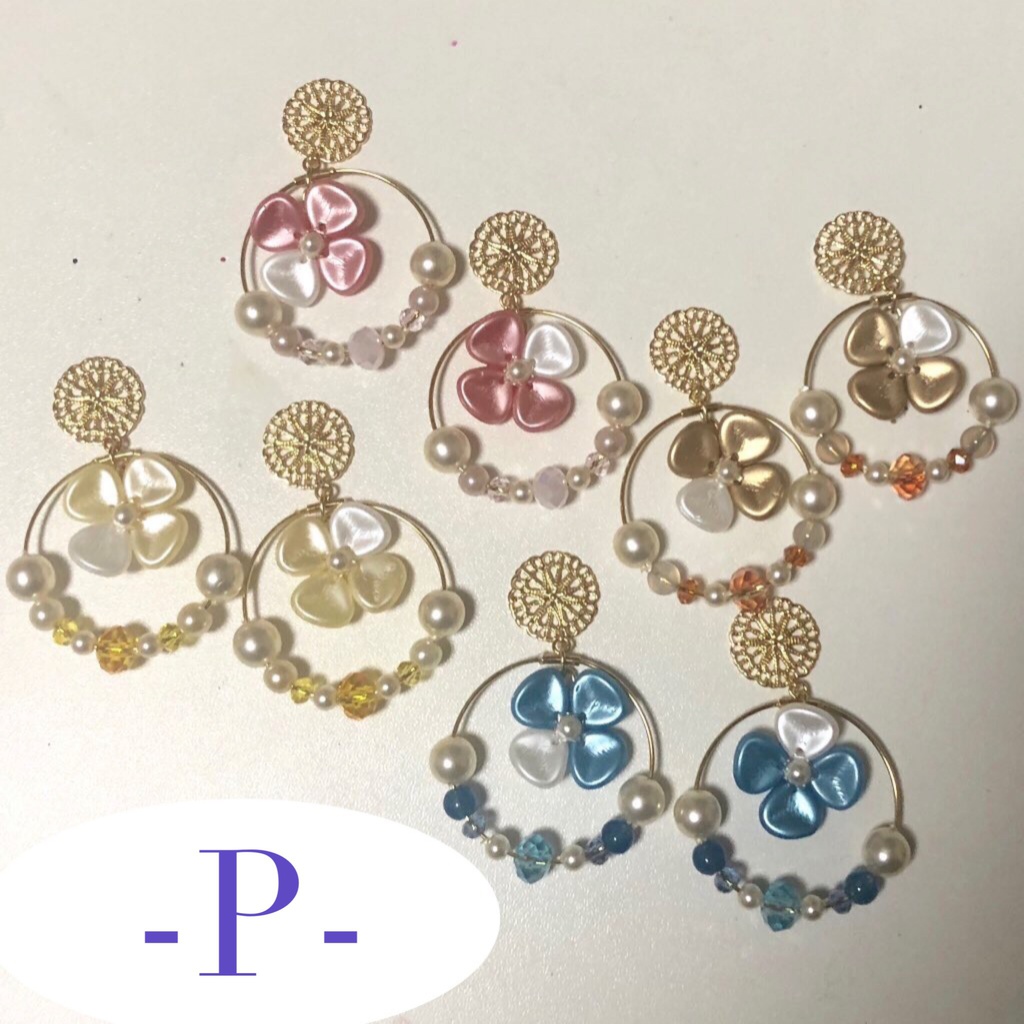 A3!　各組モチーフ　MANKAI花びらピアス(イヤリング)