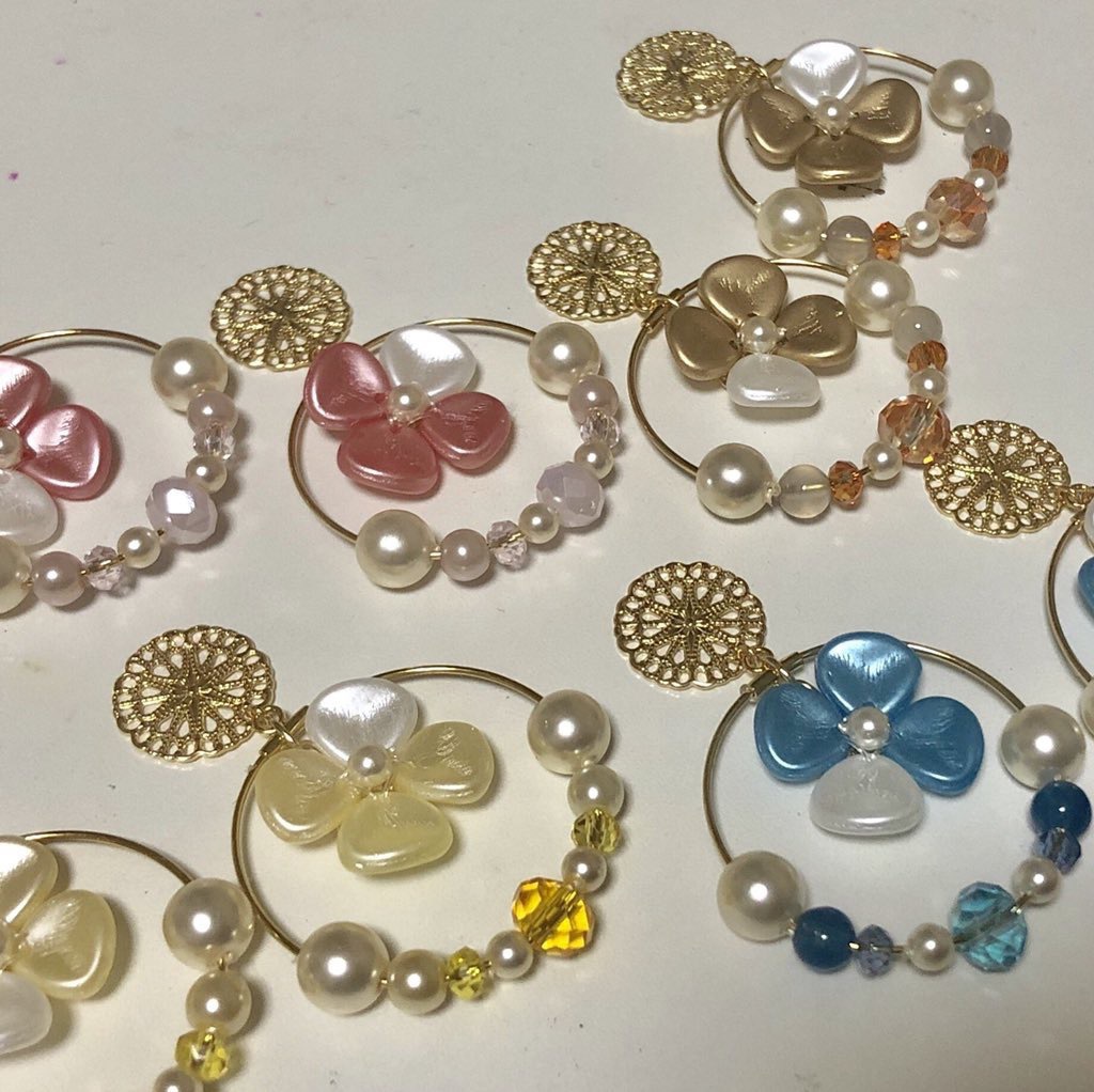 A3! 各組モチーフ MANKAI花びらピアス(イヤリング)
