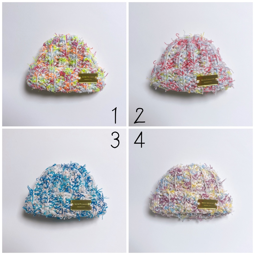🌈🕒にじぱぺサイズのカラフルニット帽