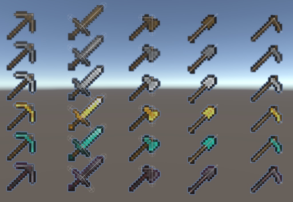 【3Dモデル】 Minecraft Tools And Weapons