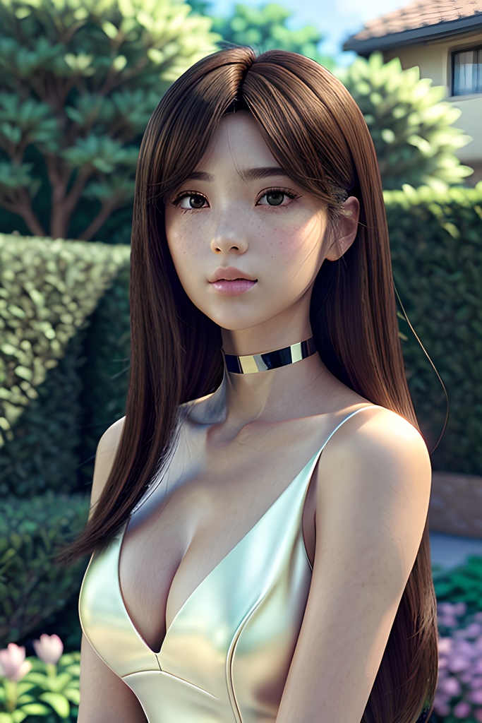 Natural Garden Beauty – High Detail Anime Portrait