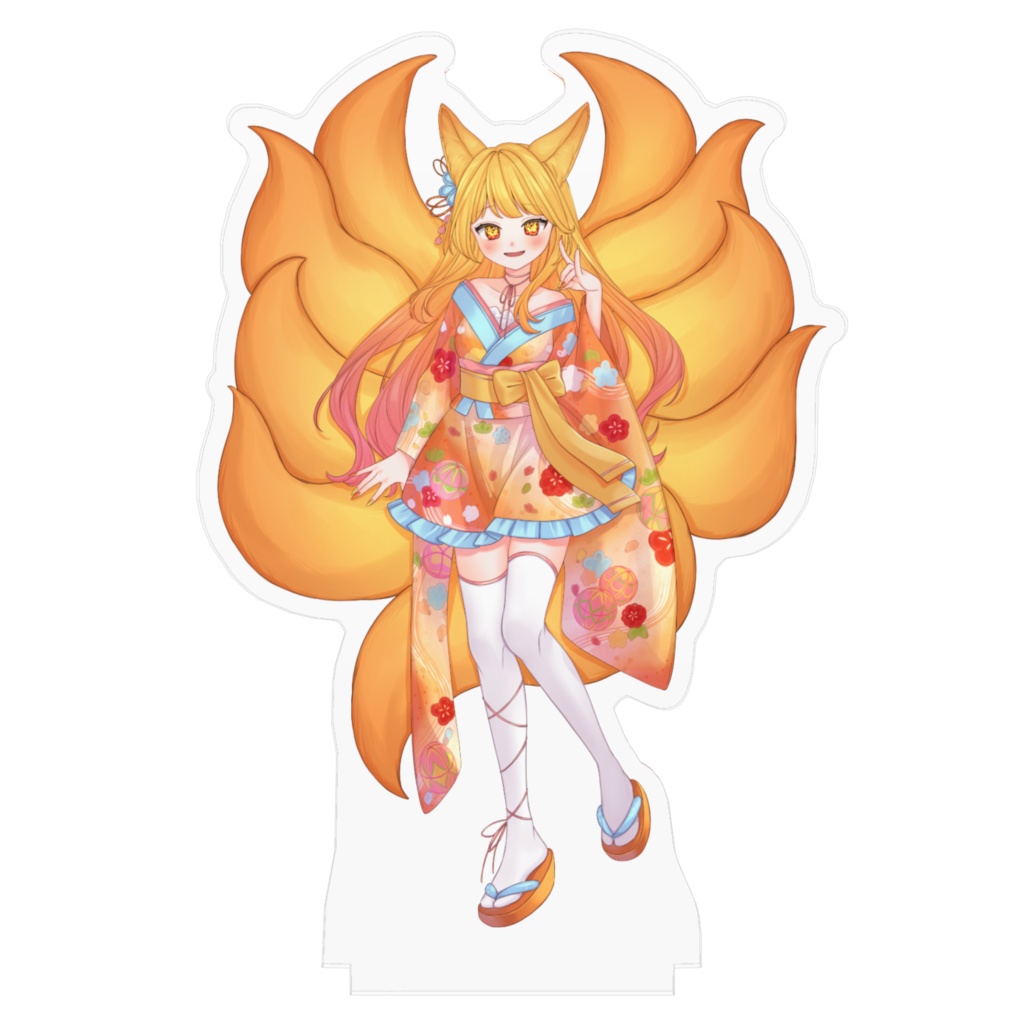 夜音まかろ 振袖衣装アクリルフィギュア