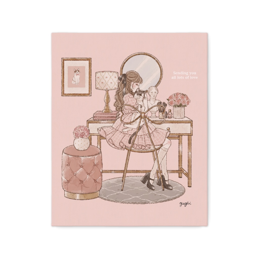 sending you all lots of love キャンバス - yayoi goods shop