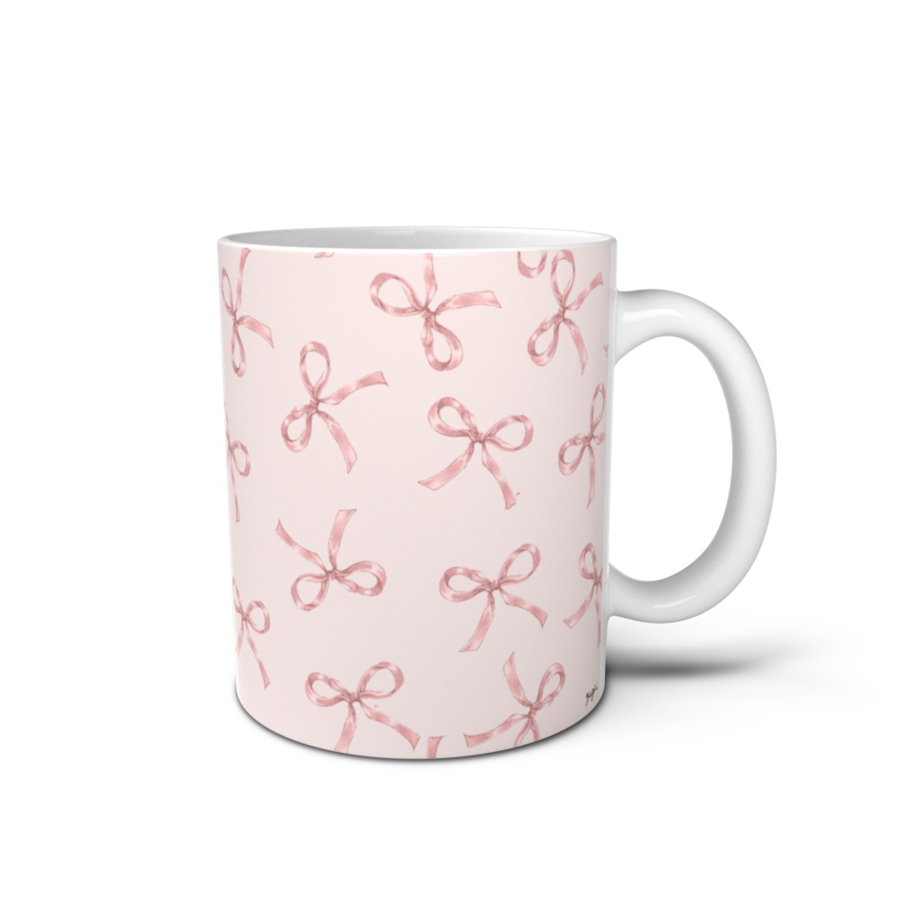Dainty bowマグカップ pink