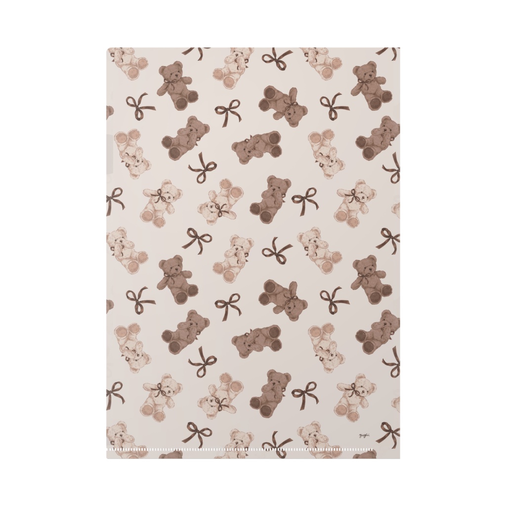 soft teddy club クリアファイル