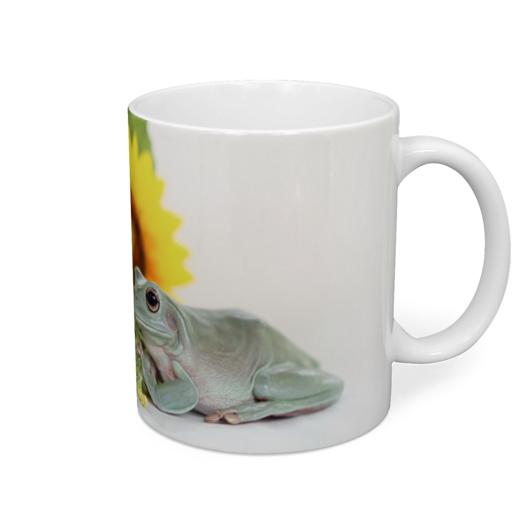 カエルとひまわりのマグカップ
