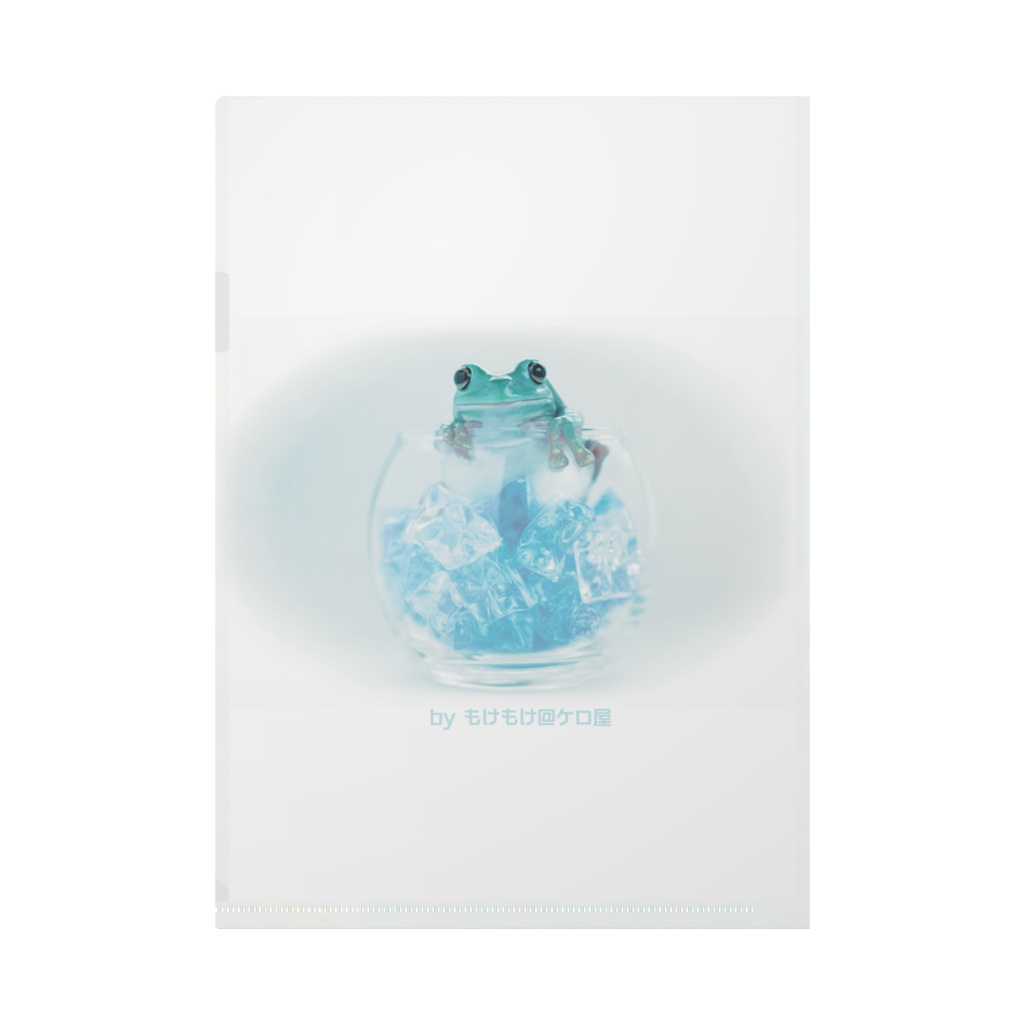 カエル(ブルー)クリアファイル