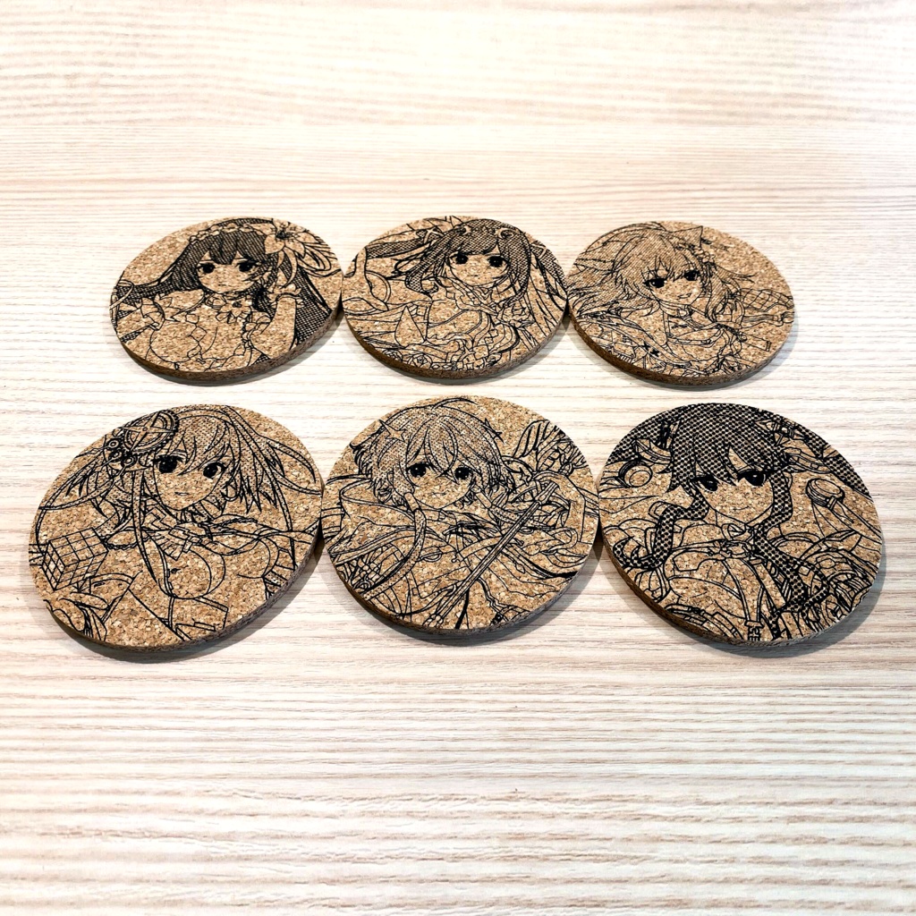 【クラフィ公式】6.5周年グッズ　コルクコースター