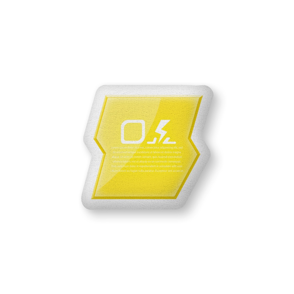 【クラフィ公式】9周年記念グッズ ふかふかクッション(黄属性パネル)