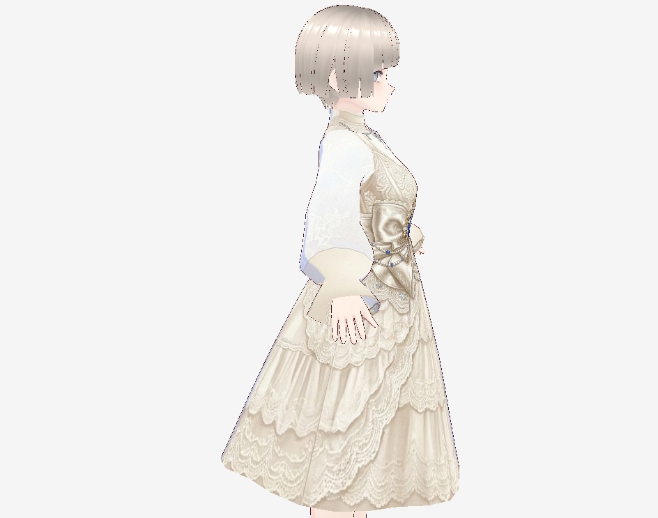 【VRoid / cluster】愛らしいエプロンレースドレス - Bonbonnière -