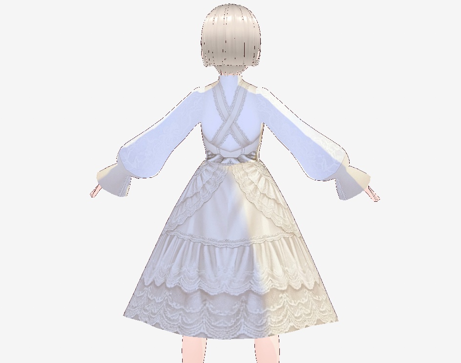 【VRoid / cluster】愛らしいエプロンレースドレス - Bonbonnière -