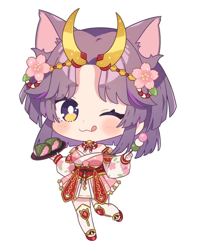 春ver.ねこ武者 アクリルキーホルダー