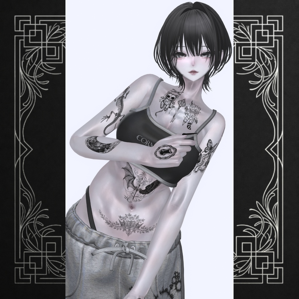 【No.001 - No.012】 Tattoo Design Pack (12 variations)