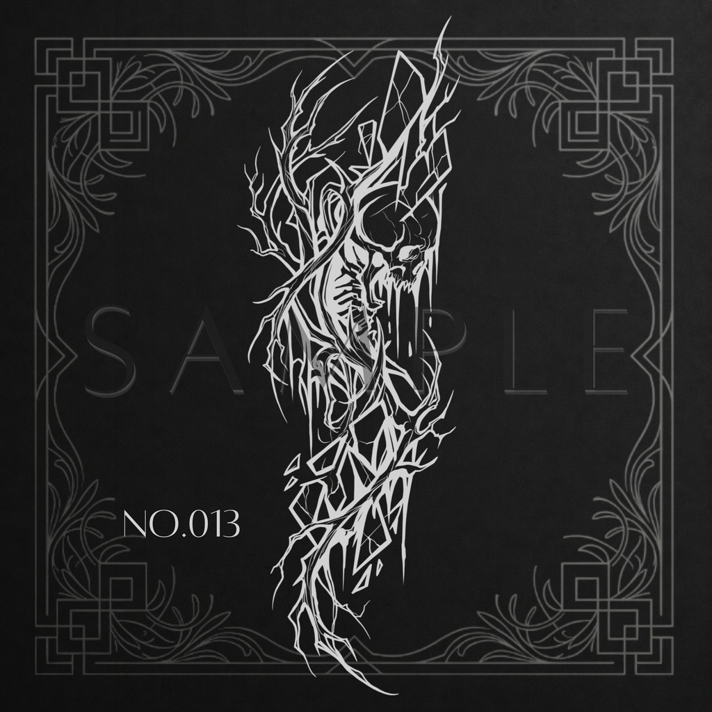 【No.013 - No.017】 Tattoo Design Pack (5 variations)