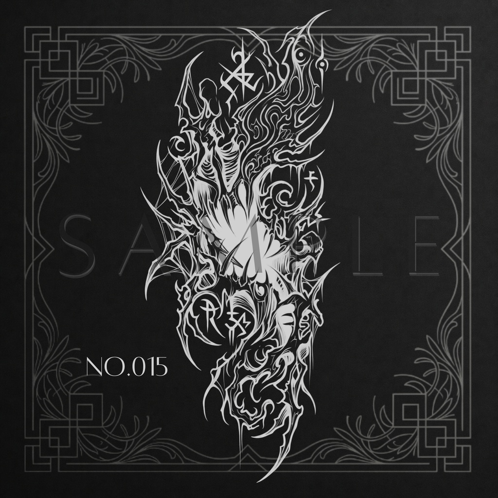 【No.013 - No.017】 Tattoo Design Pack (5 variations)