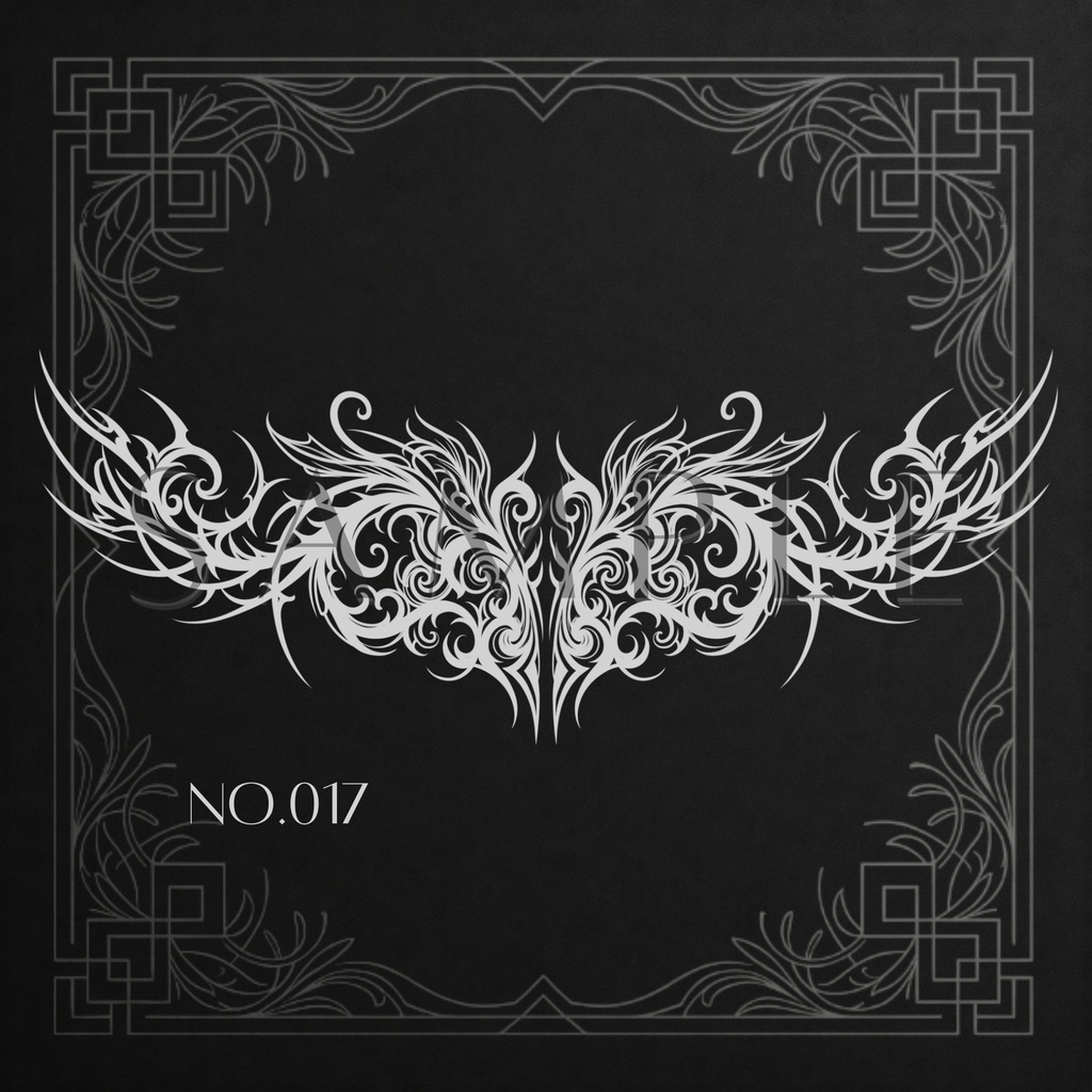 【No.013 - No.017】 Tattoo Design Pack (5 variations)