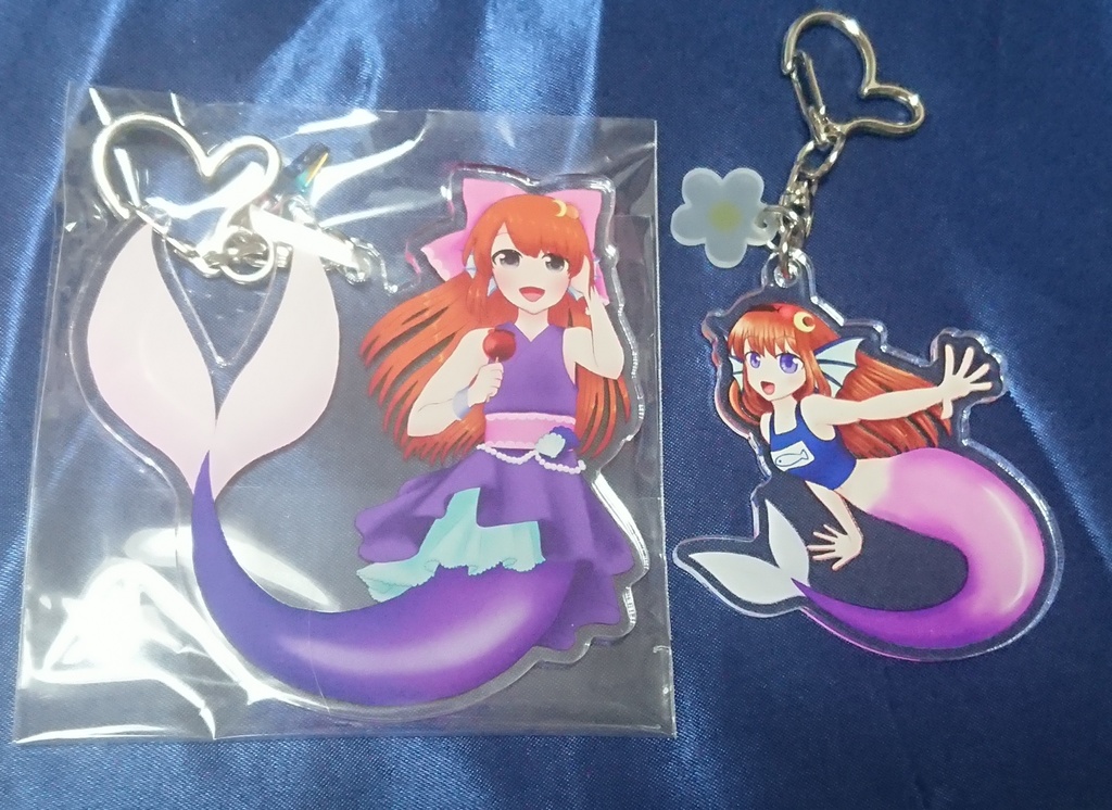 V人魚アクリルキーホルダー(浴衣)