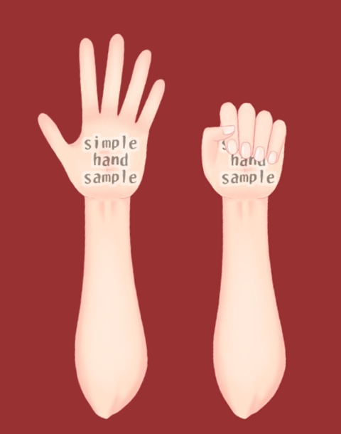 【VTS素材】simple hand sample【ハンドトラッキング】