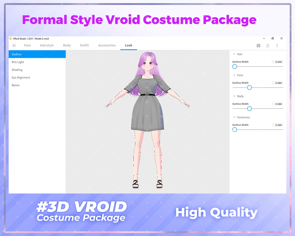 3D VRoid Outfit Pack Sleek Formal Agent Suit for VRoid Models | VRoid Clothes, VRoid Fashion, VRoid Professional Wear