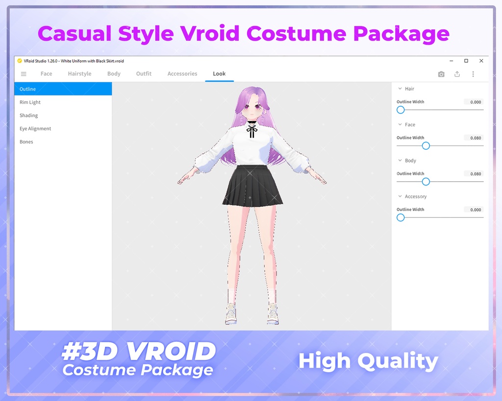 3D VRoid Clothing Pack Cozy & Trendy Casual Wear for VRoid Models | VRoid Fashion, VRoid Outfit, VTuber Clothing Set