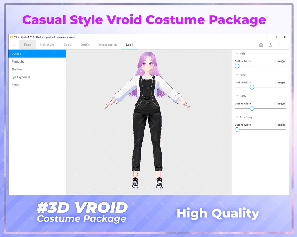 3D VRoid Outfit Pack Chic & Simple Casual Clothes for VRoid Models | VRoid Clothes, VRoid Costume, VRoid Fashion