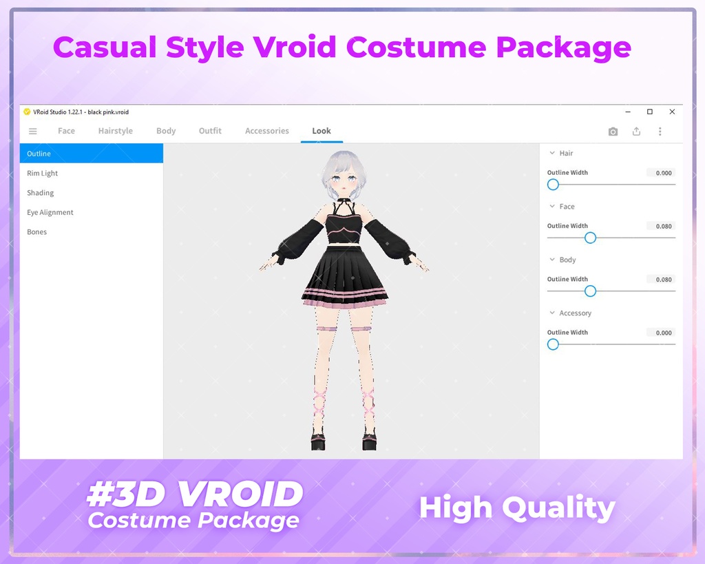 3D VRoid Clothes Pack Modern & Relaxed Casual Wear for VRoid Models | VRoid Clothing Set, VTuber Outfit, VTuber Clothes