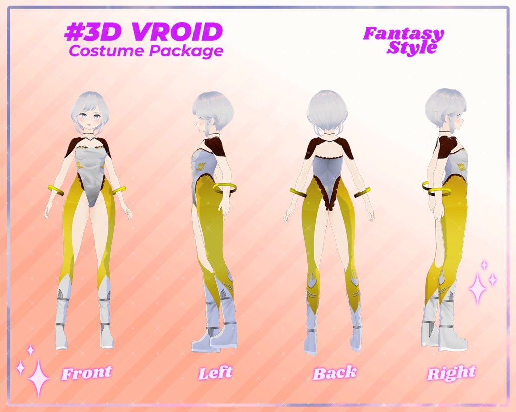 3D VRoid Fantasy Outfit Pack Magical & Elegant Clothes for VRoid Models | Fantasy Dress VRoid, VRoid Dress, VRoid Street Fashion