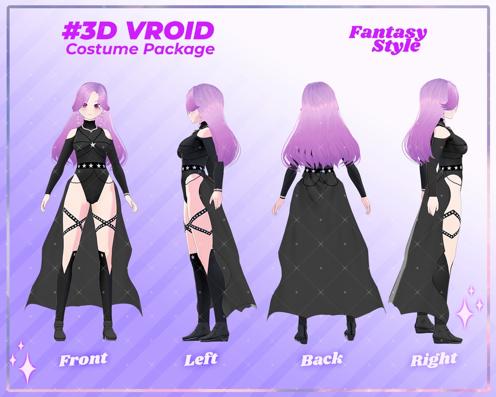 3D VRoid Fantasy Clothing Pack Royal & Mythical Attire for VRoid Models | Virtual Fashion, VRoid Assets, VRoid Texture