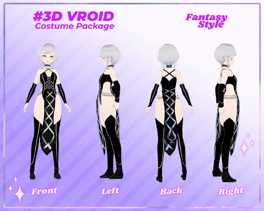 3D VRoid Fantasy Clothing Pack Royal & Mythical Attire for VRoid Models | Virtual Fashion, VRoid Assets, VRoid Texture