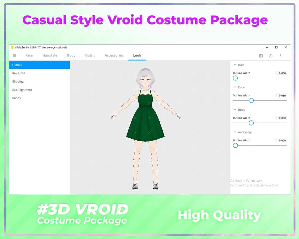 3D VRoid Outfit Collection Relaxed & Trendy Casual Clothes | VTuber Clothes, VRoid Studio, VRoid Model