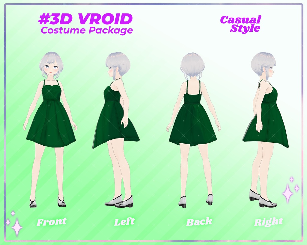3D VRoid Outfit Collection Relaxed & Trendy Casual Clothes | VTuber Clothes, VRoid Studio, VRoid Model