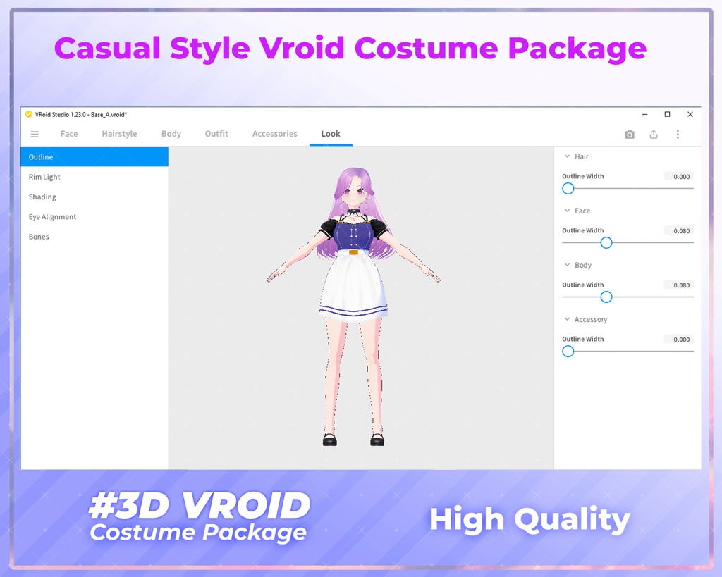 3D VRoid Outfit Pack Urban Casual Looks for VRoid Models | VTuber Modern Fashion, VRoid Casual, VRoid Style