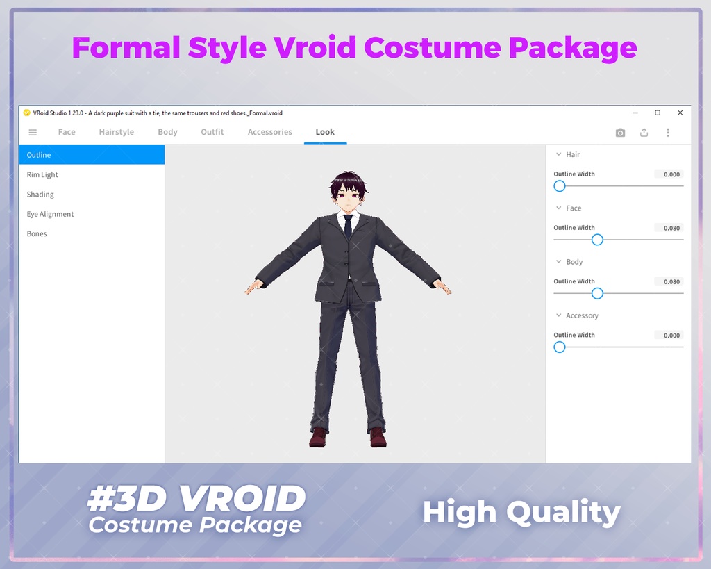 3D VRoid Clothing Male Pack Professional & Classy Formal | VRoid Outfit, VRoid Clothes, VRoid Professional