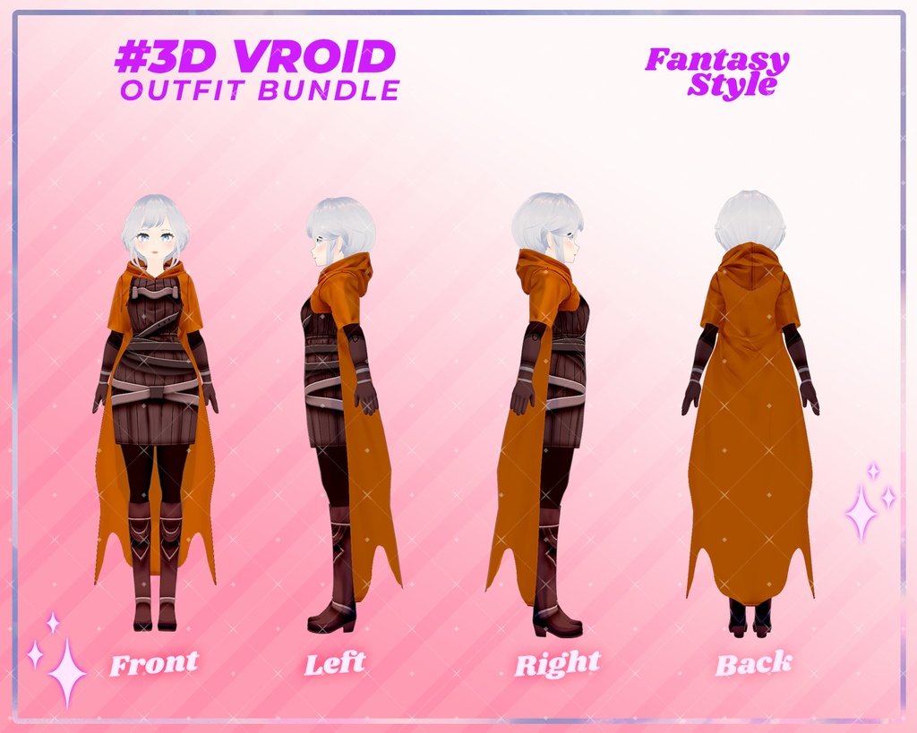 3D VRoid Mystic Fashion Pack Fairytale & Adventure-Themed Outfits | VRoid Fashion, VRoid Outfit, VRoid Gown