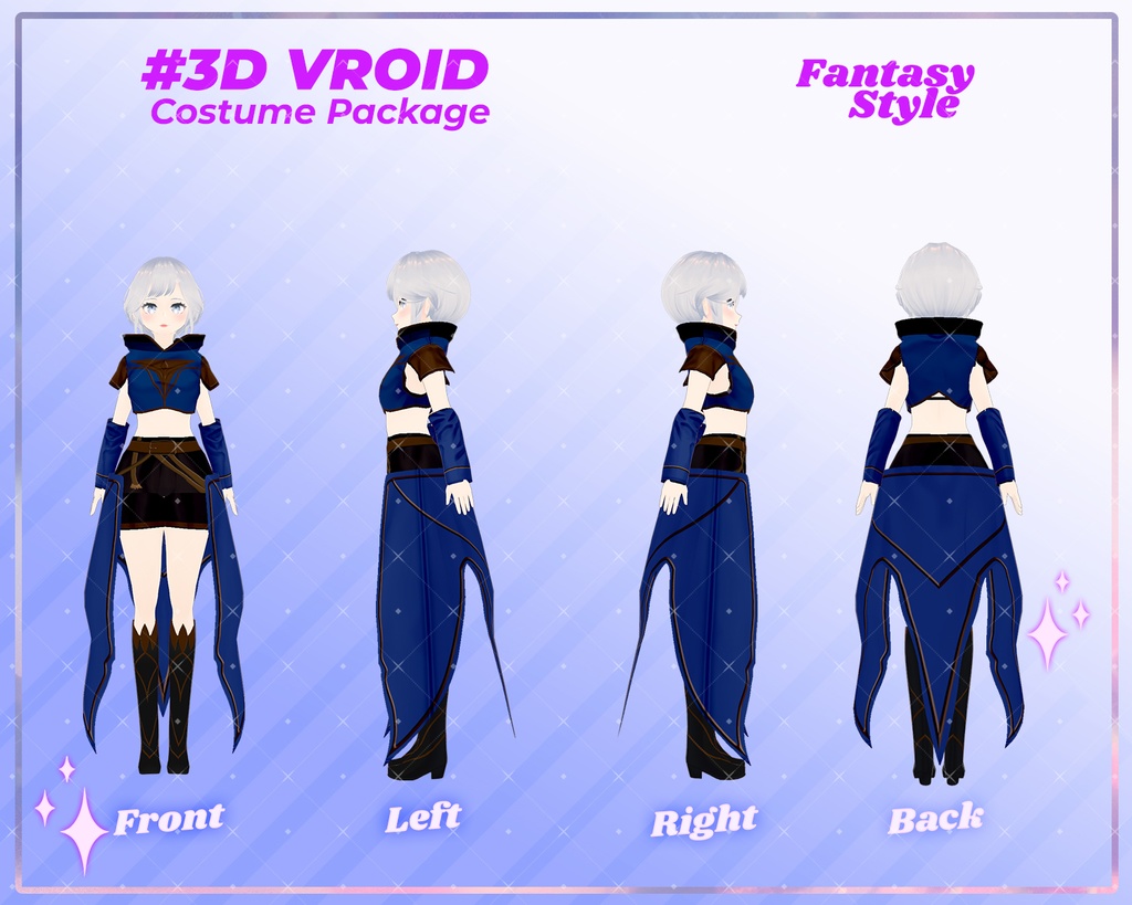 3D VRoid Royal Fantasy Pack Noble & Magical Clothing Collection | VRoid Outfit, VRoid Clothes, VRoid Attire