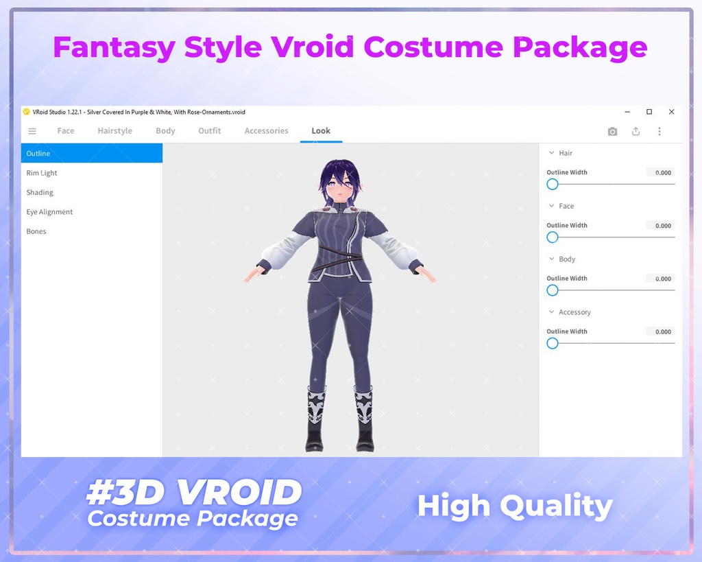 3D VRoid Enchanted Clothing Pack Elegant & Mystical Fashion | VRoid Clothes, VRoid Outfit, VRoid Costume